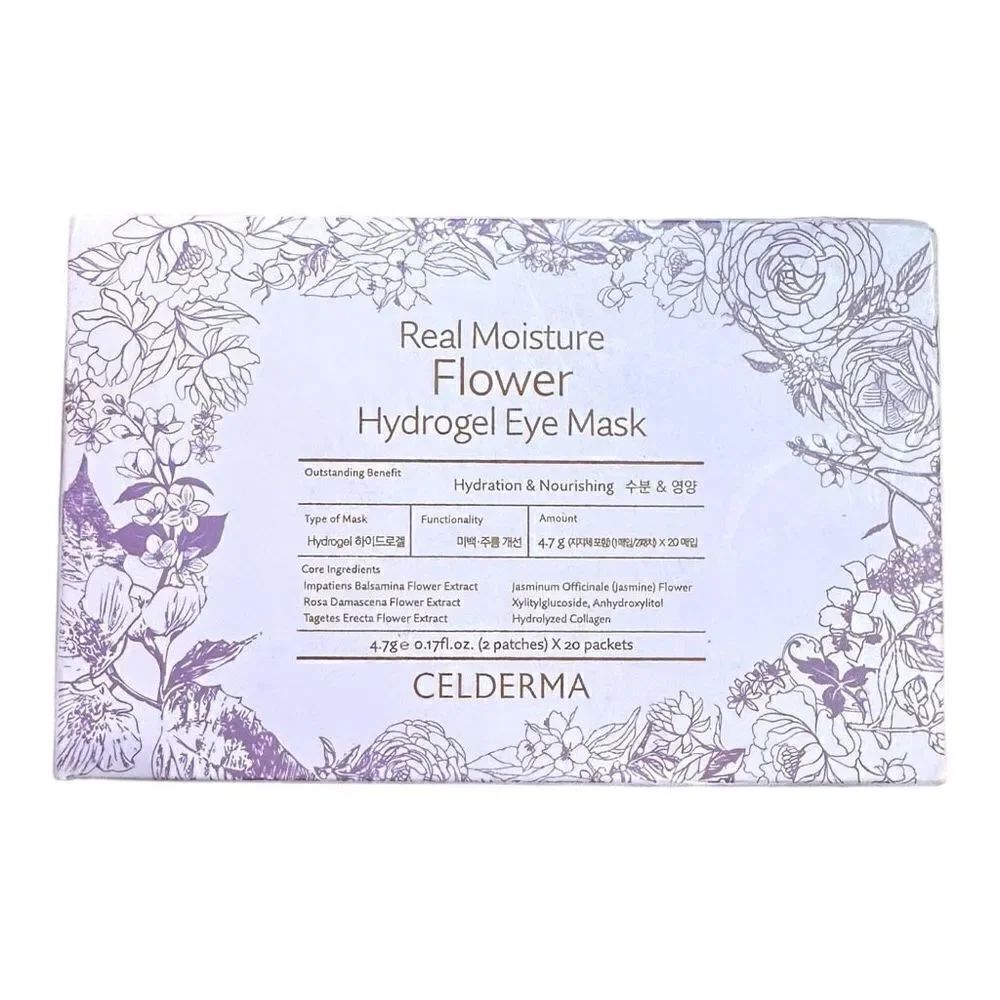 Celderma Real Moisture flower hydrogel eye mask-sealed box of 20 packets